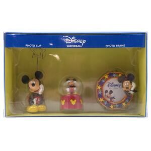 New 3 Piece Gift Set Disney Mickey Mouse Photo Clip Waterball Photo Frame